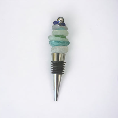 Lake Erie Beach Glass Wine Stopper