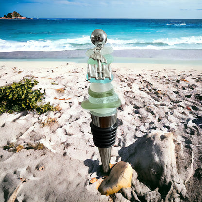 Wine Stopper With Beach Chair Charm