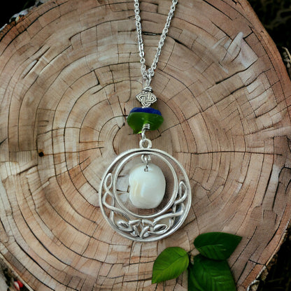 Lucky Stone And Celtic Charm Necklace