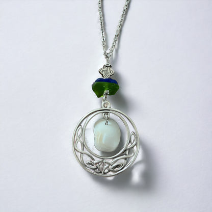 Lucky Stone And Celtic Charm Necklace