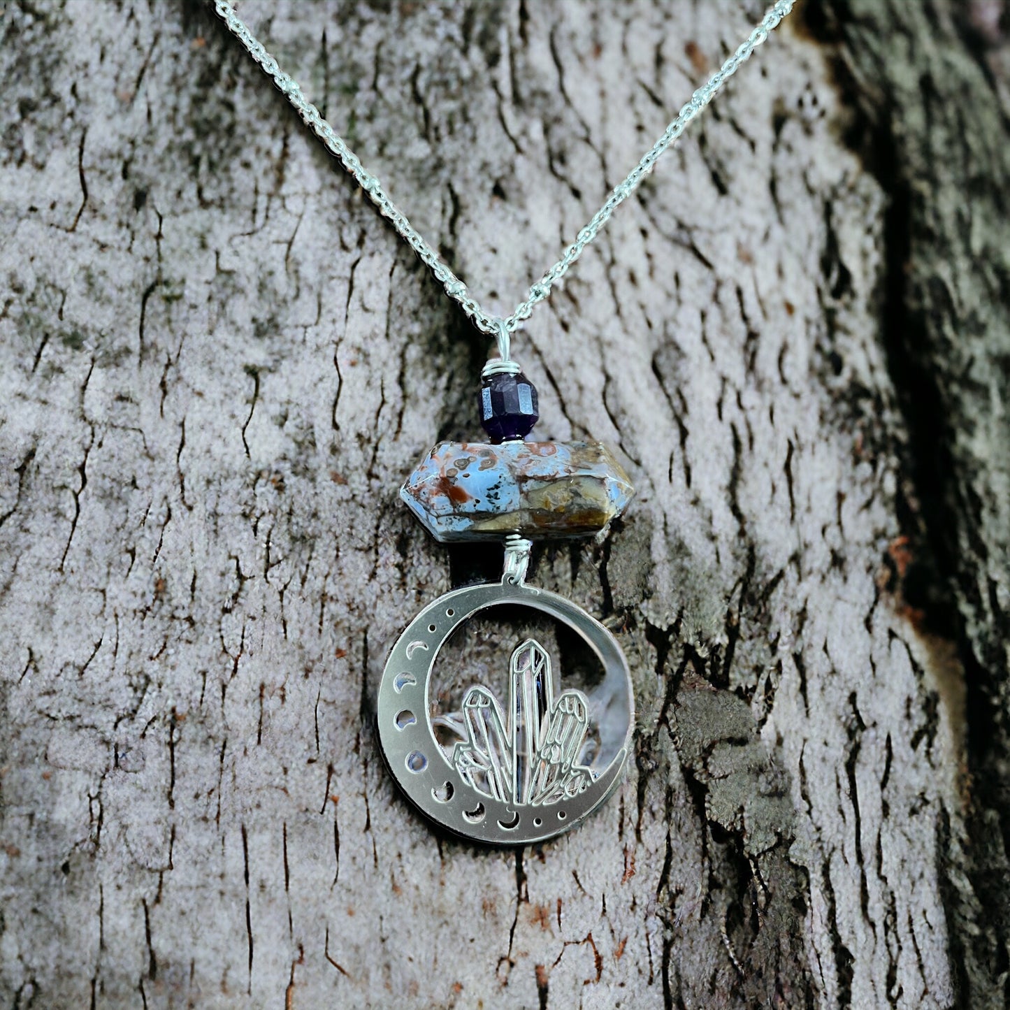 Ocean Jasper And Amethyst Necklace