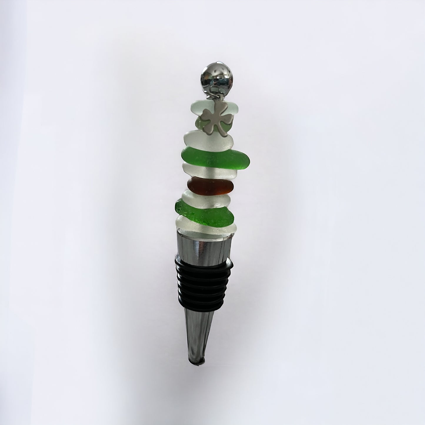 Wine Stopper With Four-Leaf Clover Charm