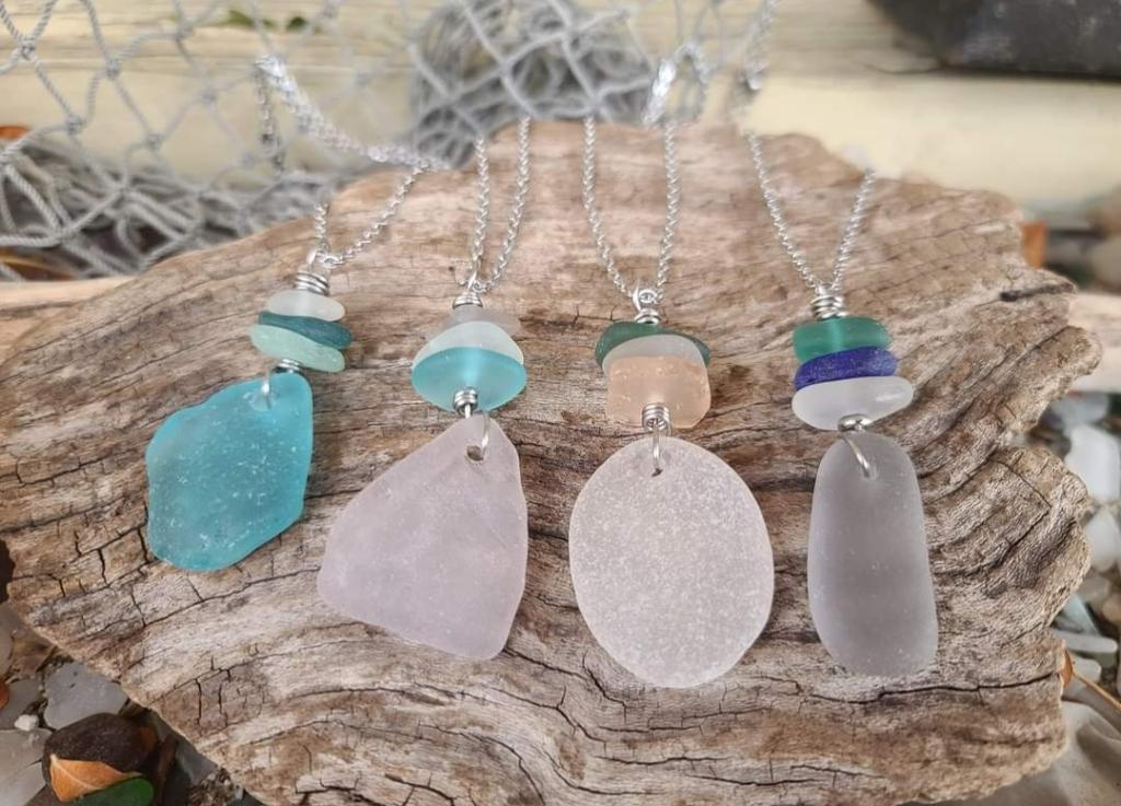 Beach glass necklace